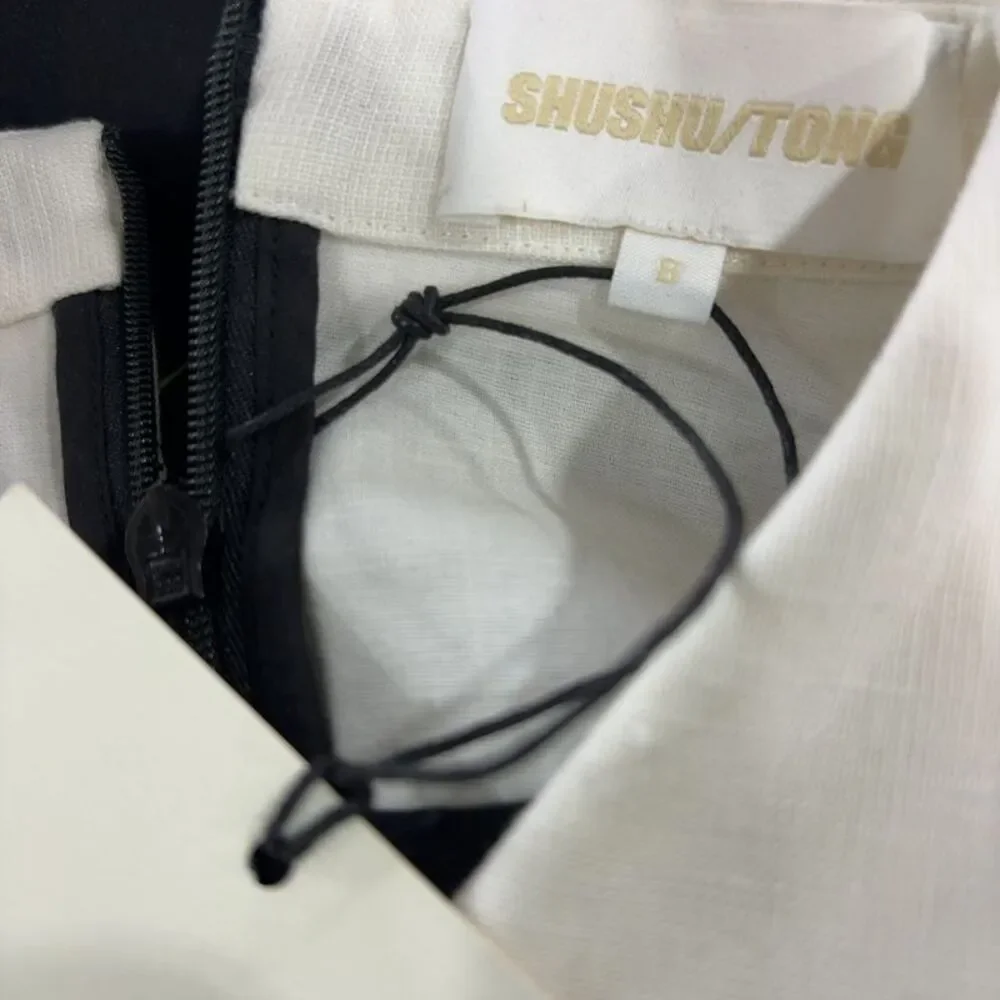 Shushu/Tong Shirt neck Patchwork Floral Mini Dress - Picture 7 of 7